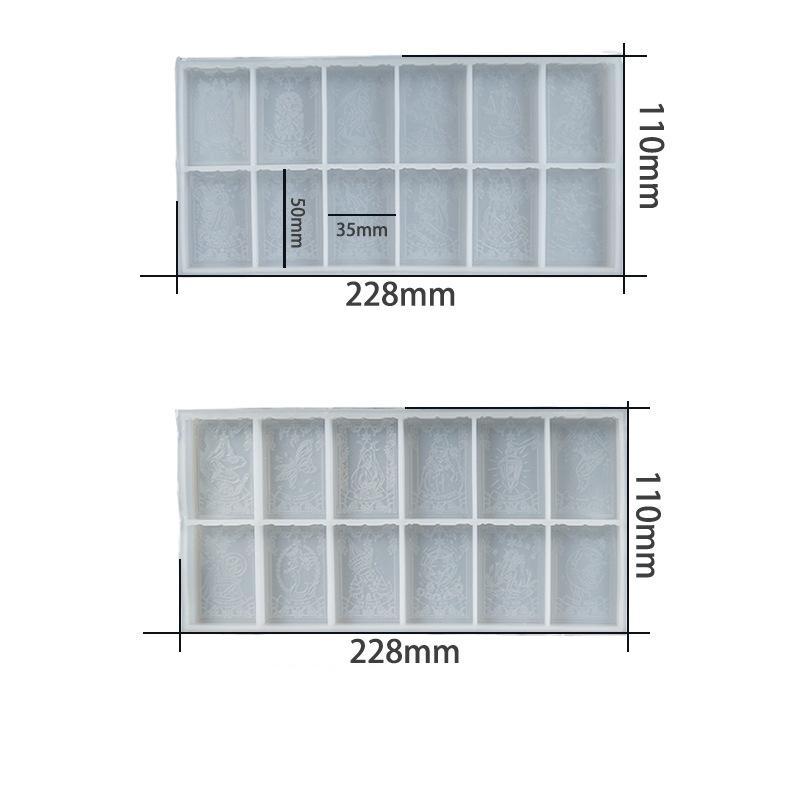 

Силиконовые формы для карт Таро, эпоксидная форма, ювелирные изделия из смолы, форма «сделай сам», ручная работа set