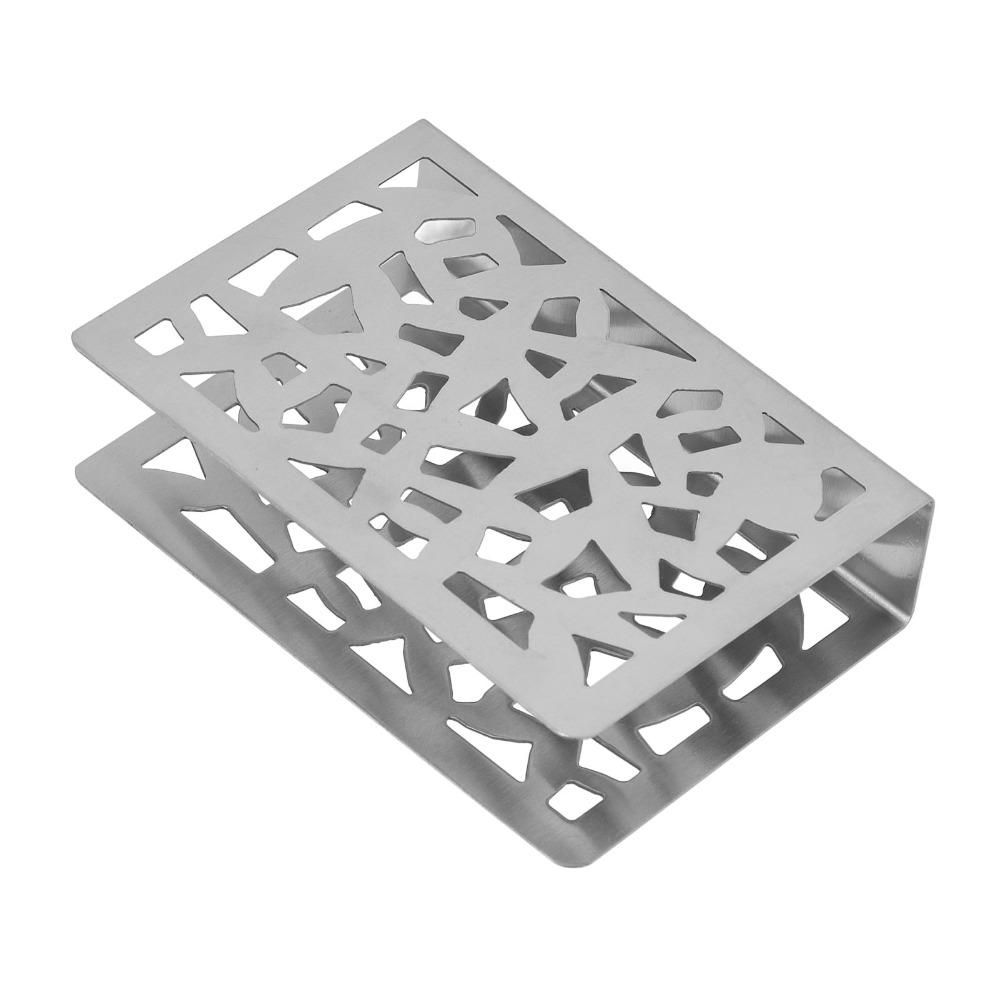 Glossy Edge Metal Napkin Holder Stable Base Stainless Steel Napkin Holder Dining Table