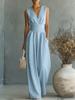 Elegant Waisted V-neck Women’s Jumpsuit