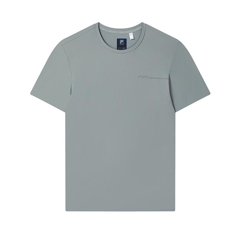 FILA T Shirts Men s Cloud Blue Crew Neck Moderate Straight Fit F11M532113FBU 170/92A/M