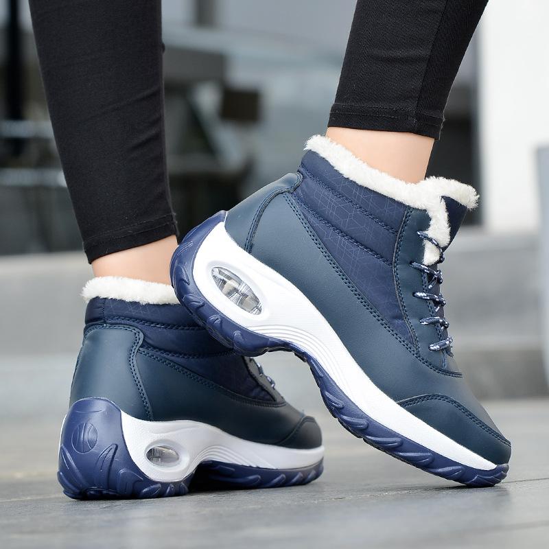 Mote Høy Kvalitet Dame Plysj Varm Snøstøvler for Kvinner Vinter Vanntette Sko Komfortable Ankelstøvletter Vintersko Støvletter Mujer
