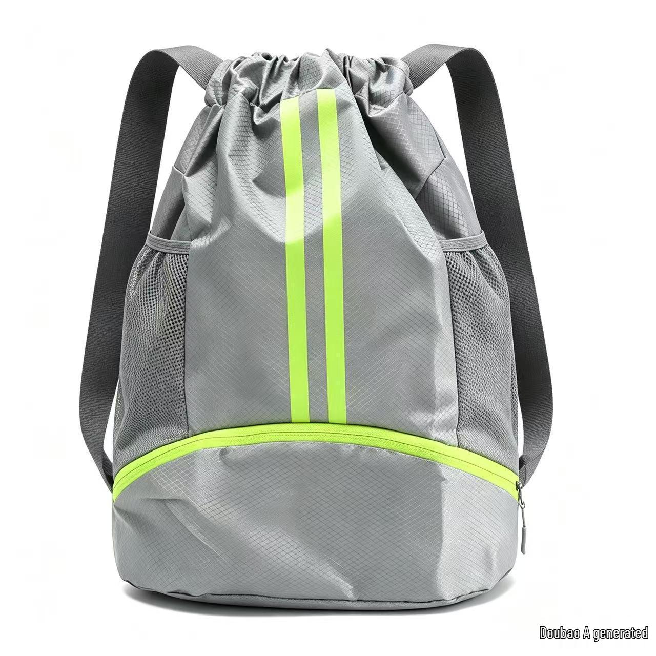 Large Waterproof Drawstring Sports Bag with Shoe Storage 20-35L