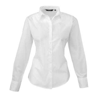 Womens/Ladies Poplin Long-Sleeved Shirt