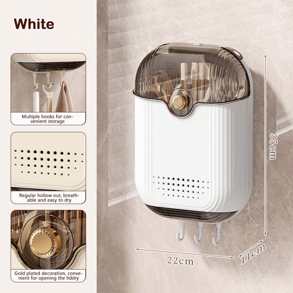 Wall Mounted Kitchen Utensil Drainer Breathable Utensil Drying Rack Durable Utensil Holder  Kitchen