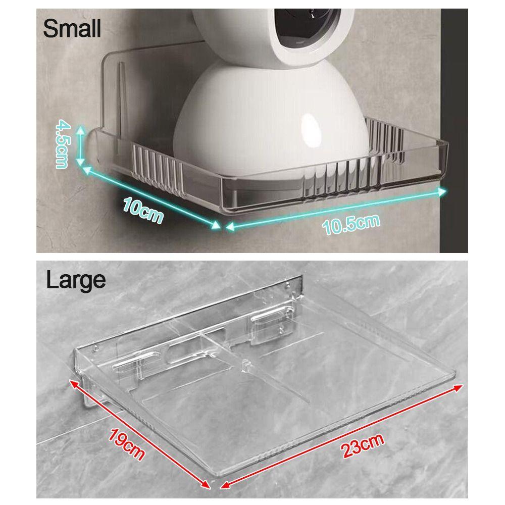 2pcs Punch Free Storage Shelf Wall Mounted Space-saving Camera Storage Rack Detachable Closet Organizer
