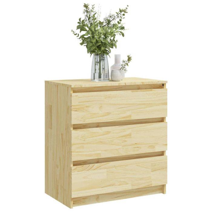 VidaXL Table de chevet 60x36x64 cm Bois de pin massif 808093