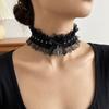 Bow Collar Lolita Choker Y2K Cosplay Necklace Anime Role Play Accessory Lace Necklace  Women