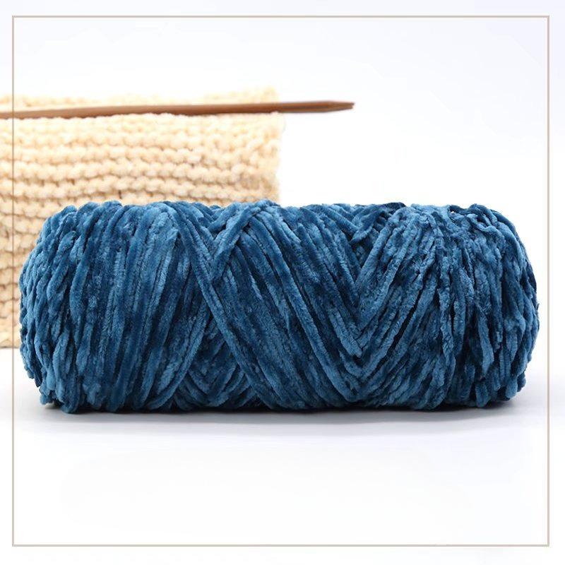 500g Chenille Soft Velvet Yarn Cotton Wool Yarn Crochet Yarn DIY Handmade Scarf Sweater Coat Blankets for Knitting Crafts
