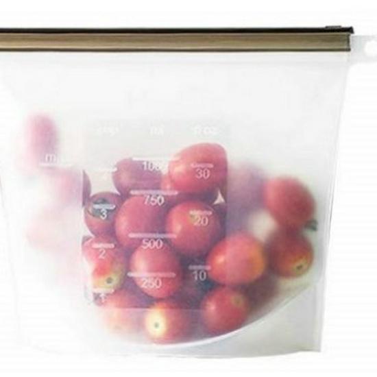 Kitchen Vacuum Silicone Food Storage Bag for Fruits, Vegetables, and Frozen Items 500ML