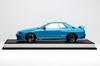 FREESTYLE MOTORHELIX Scale Nissan Skyline Customized Version Cyan Blue Finished Model MH029CB 1/18 GT-R (R32)