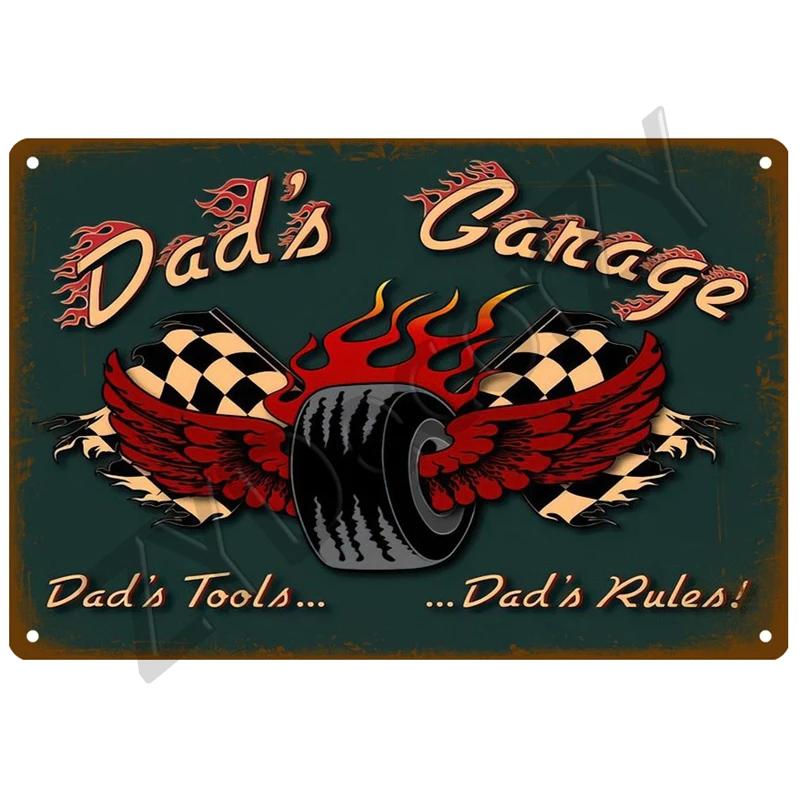 Garage Metal Sign House Plaque Metal Poster Tin Sign Plate Wall Posters Vintage Retro Aesthetic Room Decor Wall Art Decoration