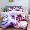 Anime Jinx Arcane: League of Legends Home Bed Three Piece Set Anime Printed Pillowcase Duvet Cover Full Size Customizable