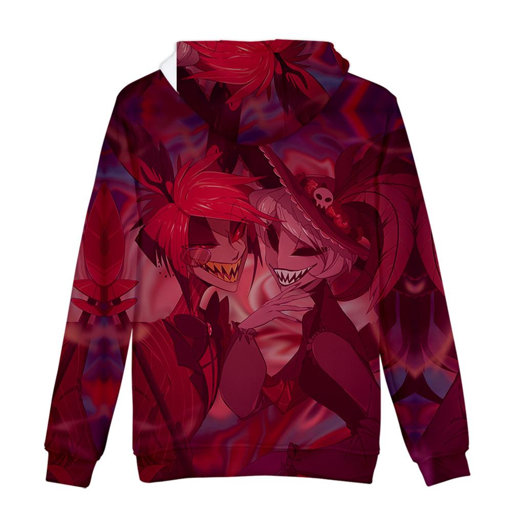 Men Women's Hooded Hazbin Hotel Printed Spring Autumn Pullover Sweatshirt Fashion Hoodie Casual Men Tracksuit Streetwear