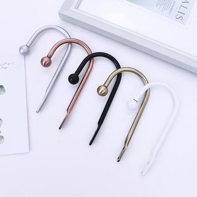 1PCS Retro Iron Simple Roundhead U-shaped Wall Hook Curtain Accessories Bedroom Kitchen Bathroom Hook with Screw 2023