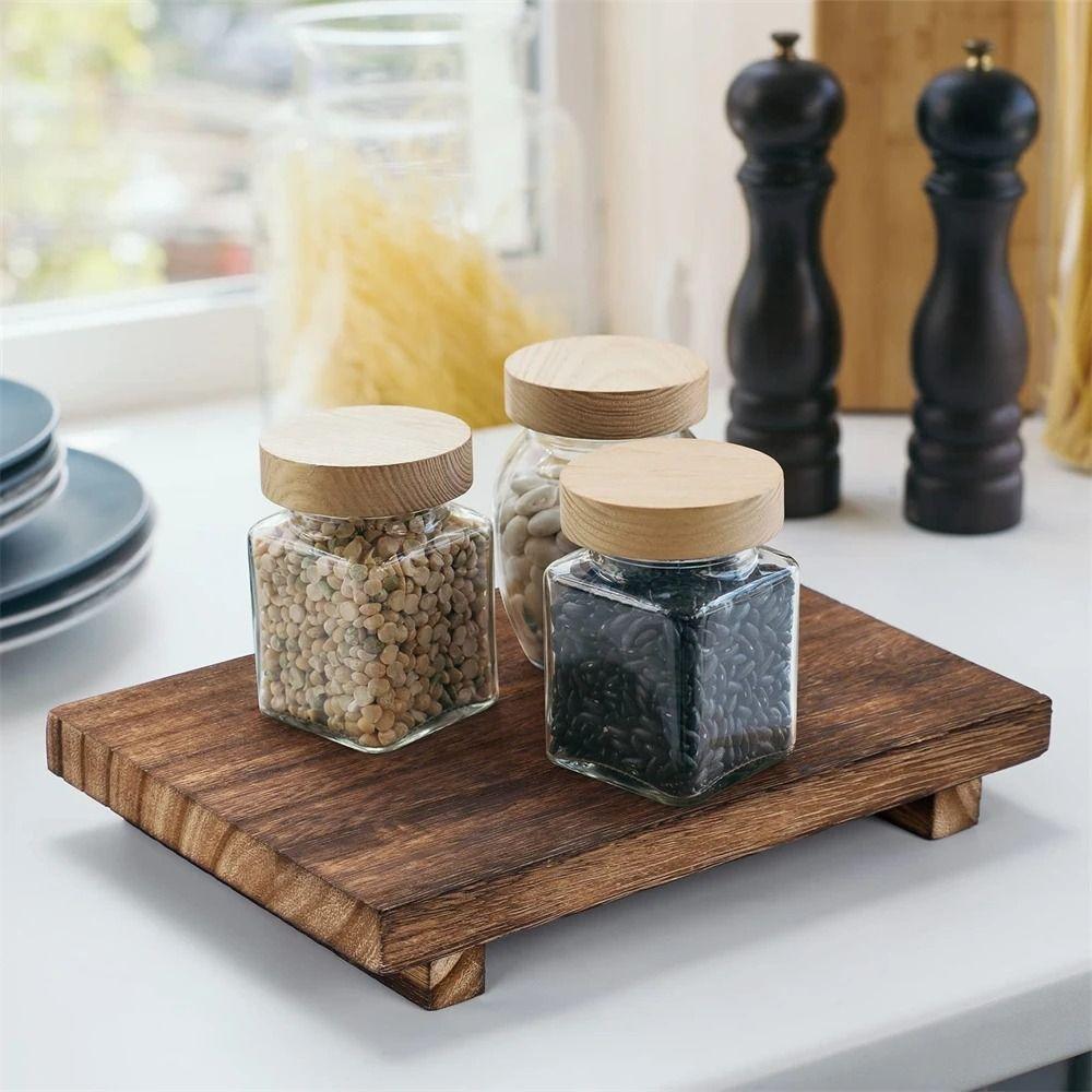 Home Decor Wooden Wood Tray Retro Hands Soap Holde Storage Holder Tray Minimalist Decorative Pedestal Stand Vanity