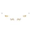 Versatile Pearl Bow S925 Silver Needle Minimalist Retro Earrings Set