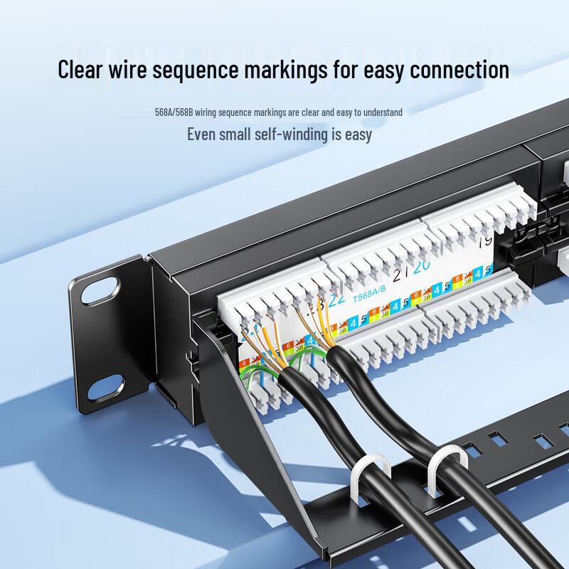 SAMZHE Cat6 Gigabit 24-Port Patch Panel