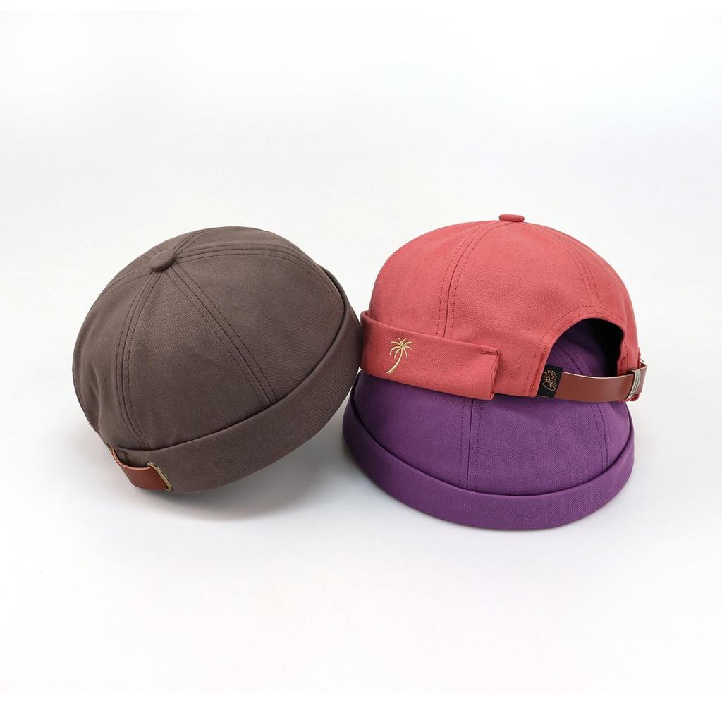 Tide Brand Retro Brimless Sailor Hat: Unisex French Gangster Style Melon Cap
