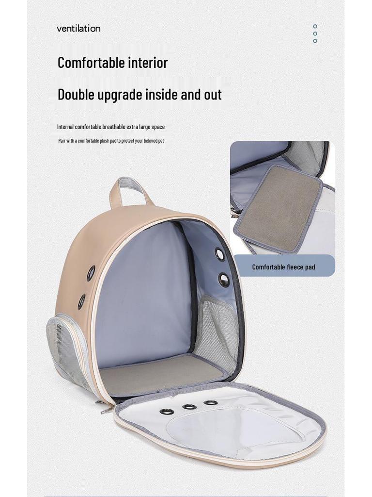 Transparent Portable Cat Backpack: Spacious, Breathable, Comfortable Pet Carrier for Outings