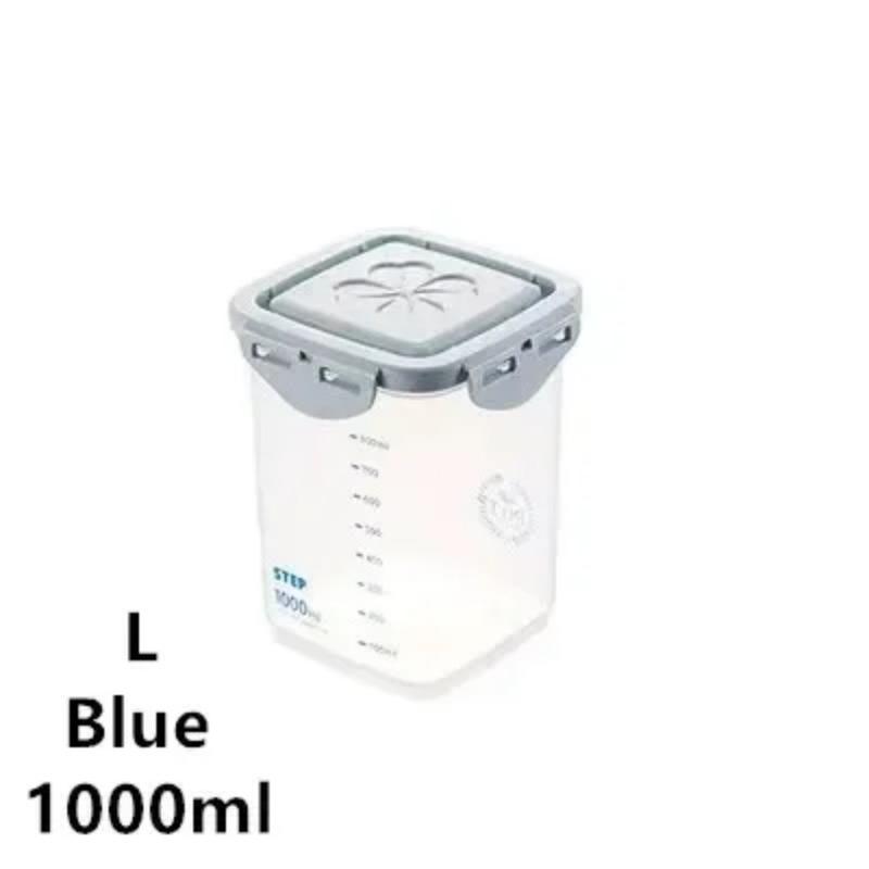 3 Different Capacity Plastic Sealed Cans Kitchen Storage Box Transparent Food Canister Keep Fresh New Clear Container