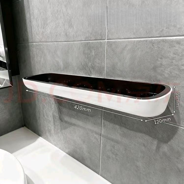 Suction Cup Wall-Mounted Towel Rack & Shelf for Bathroom or Kitchen