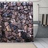 Retro Steinmauer Print Duschvorhänge Waschbarer Polyesterstoff Für Badezimmer Vorhang Badewannen Bildschirm Kunst Dekoration Mit Haken