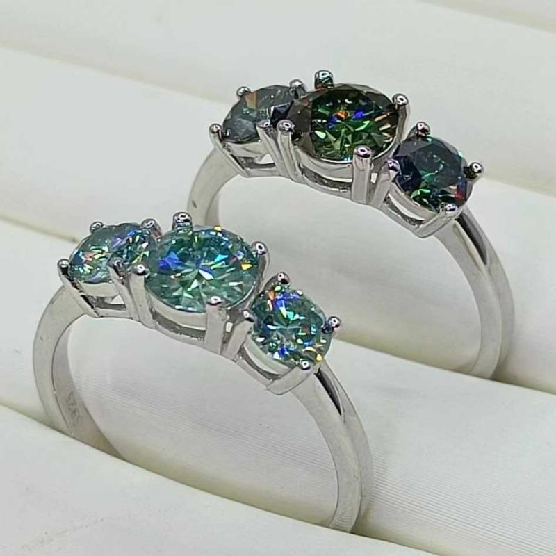 Sace Gems GRA-zertifizierter 2-Karat-Moissanit-Ring, VVS1-Labordiamant-Solitärring für Frauen, Verlobungsversprechen, Ehering, Schmuck