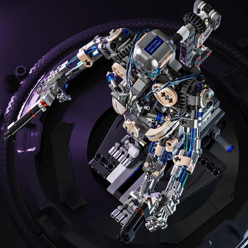 Non-Toxic New Creative Mechanical Robot Building Blocks Set Moc Model Assembly Bricks Educational Diy Toys Christmas Birthday Gifts
