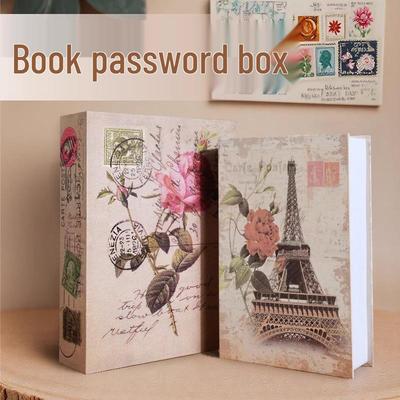 Secure Simulation Book Safe with Combination Lock and Hidden Storage