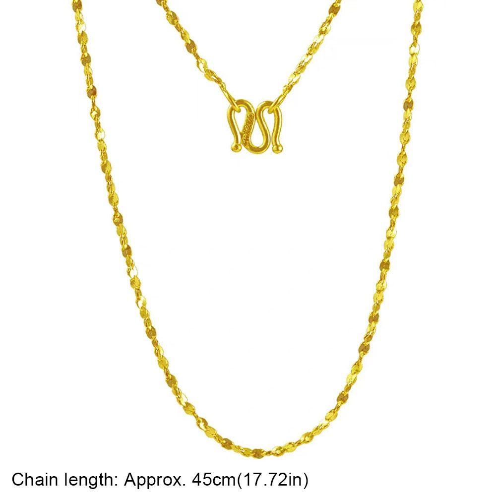 1Pcs New Titanium Steel Chain Necklace 45cm Non-fading Clavicle Chain All-match M-shaped Women's Simple Necklace