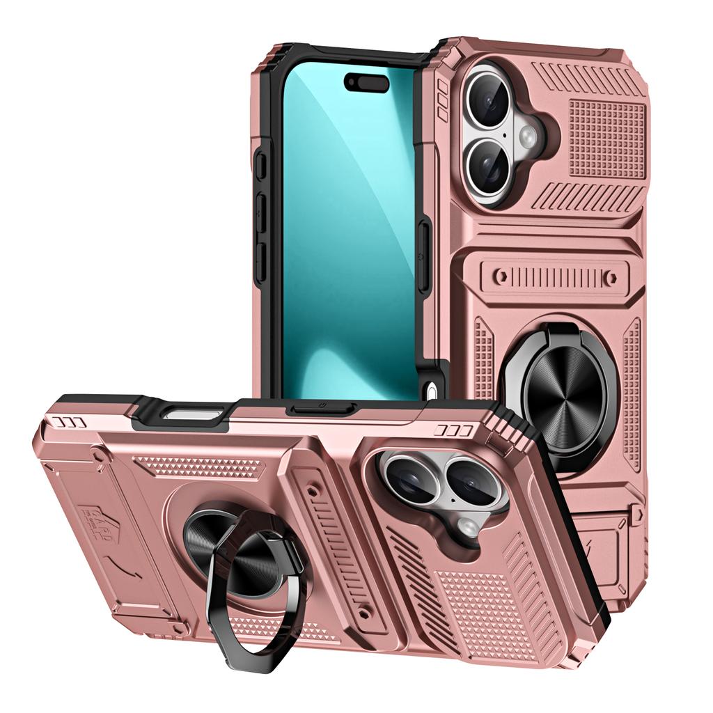 Fit iPhone 17 Phone Card Case,Tough Kickstand Shockproof Wallet Case with Card Holder for iPhone 17 6.3 Inch Phone Cover