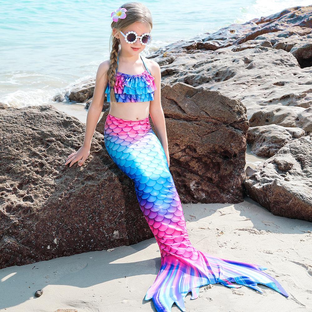 Mädchen geteilter Fischschwanz Badeanzug Strand Bikini Mädchen Badeanzug grenzüberschreitender Außenhandel Kinder Meerjungfrau Badeanzug Serie