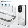 KEYSION Transparent Case for Realme C55 Soft TPU+PC Anti-slip HD Clear Shockproof Phone Cover for OPPO Realme C53 C51