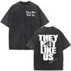 Vintage Gewaschene Kendrick Lamar Not Like Us T-Shirts Album Merch Fan Geschenk Hip Hop Kurzarm T-Shirt Herren Lässig Baumwoll T-Shirt