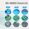 9-inch LCD Screen Video Microscope Support 32GB TF Card 1000X Microscope and Telescope 1080P with