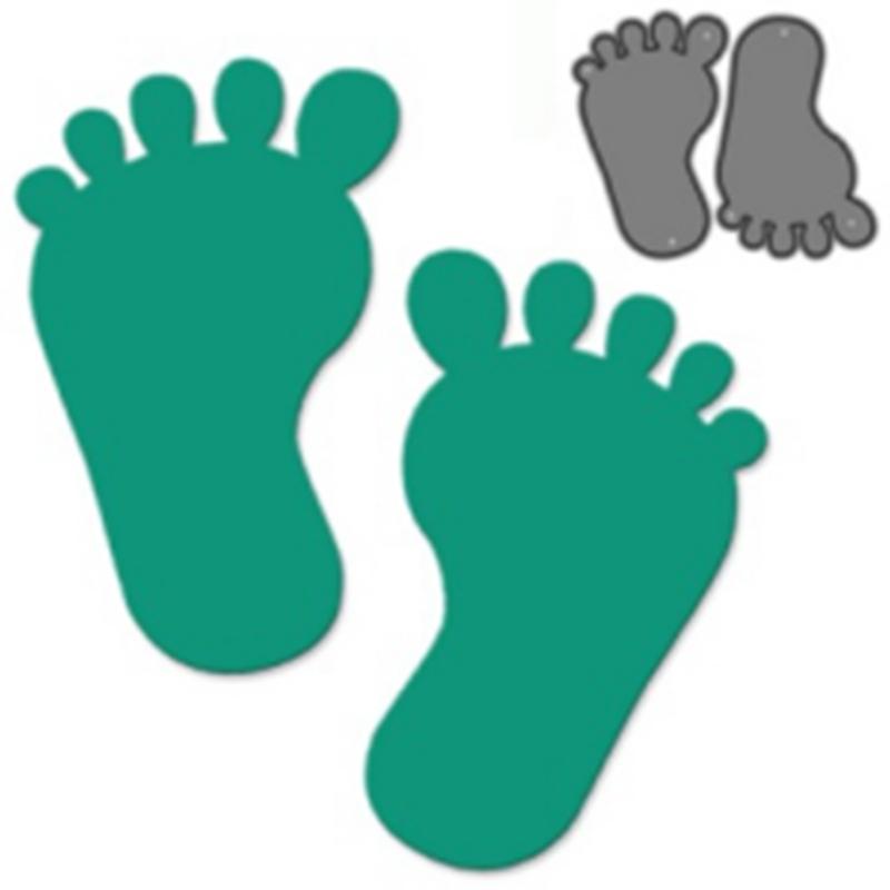 Art Cutting Dies Footprint Shape  Die Cuts Templates Embossing Stencils Tools for Card Making DIY Paper Fabric Crafts