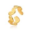 Adjustable Stainless Steel Heart Ring for Women - Sweet Temperament