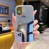 17AIR Acrylic Mirror Makeup Phone Case for Apple 17promax, with Electroplated Mirror Frame and 14pro Protection.
