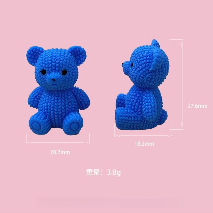 10Pcs/lot Cartoon Bear Animal Miniatures Resin Ornaments Fairy Garden Decoration Moss Terrarium Micro Landscape