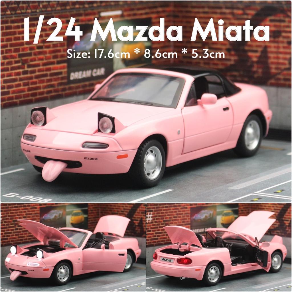 1/32 Mazda MX-5 miniaturní odlitek Miata Roadster hračka model auta zvuk a světelné dveře otevíratelné sběratelský dárek pro děti chlapce i dítě