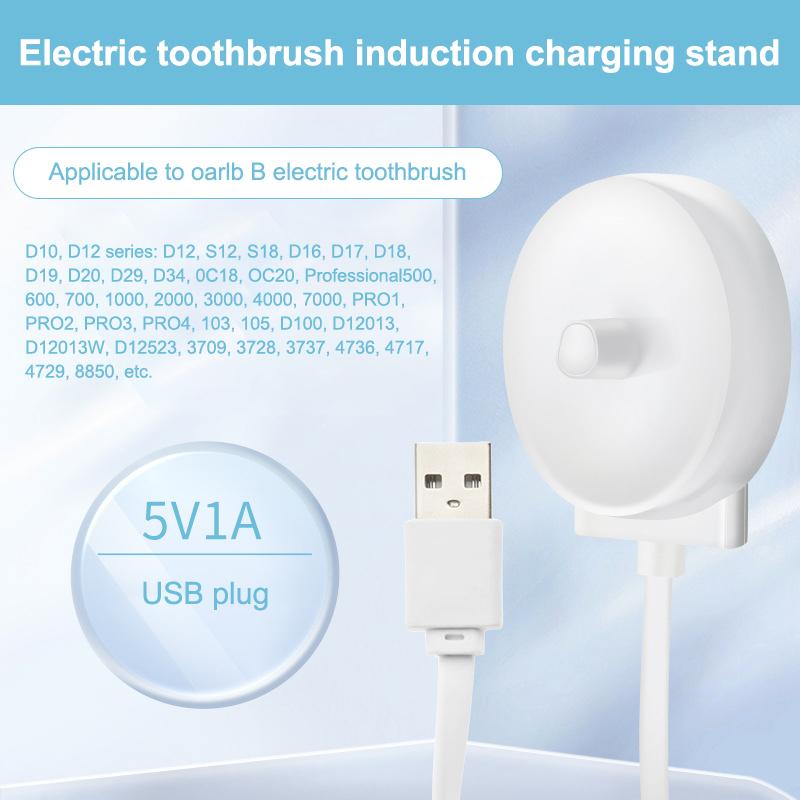 

1Pcs Waterproof Inductive Base Charger Fit For Braun Electric Toothbrush Io Series 3 4 5 6 1000/3000/5000/7000/7500 USB