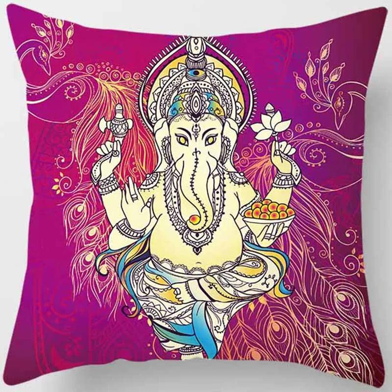 Mysterious Vintage Religious Yoga Symbol Pillowcases Home Decor Housse De Coussin Cojines Decorativos Para Sofá Poduszka