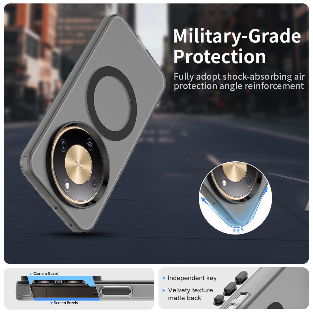 For Honor X9d 5G/X70 5G Magnetic Case Anti Drop Hybrid Phone Back Cover