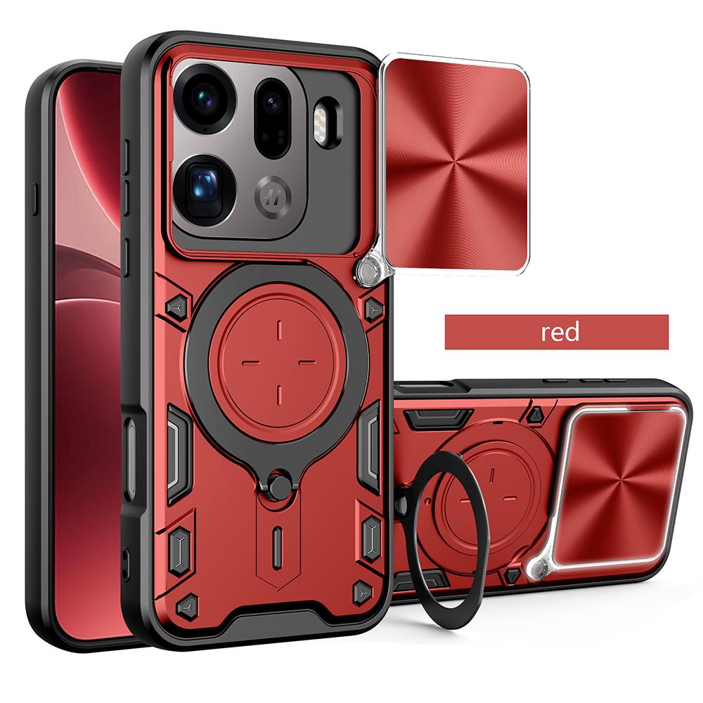 Slide Camera Funda for OPPO Find X9 Pro Case Magnetic Ring Stand Protection Phone Cover Capa