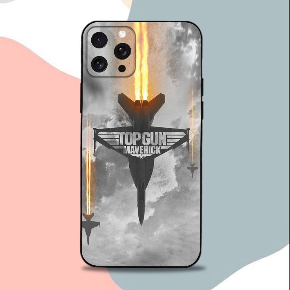 T-Top G-Gun Maverick-ES Phone Case For iPhone 15,13,16,12,11,17,14,Plus,Pro,Max,XS,XR,X,SE,Mini,Soft Silicone Black Cover