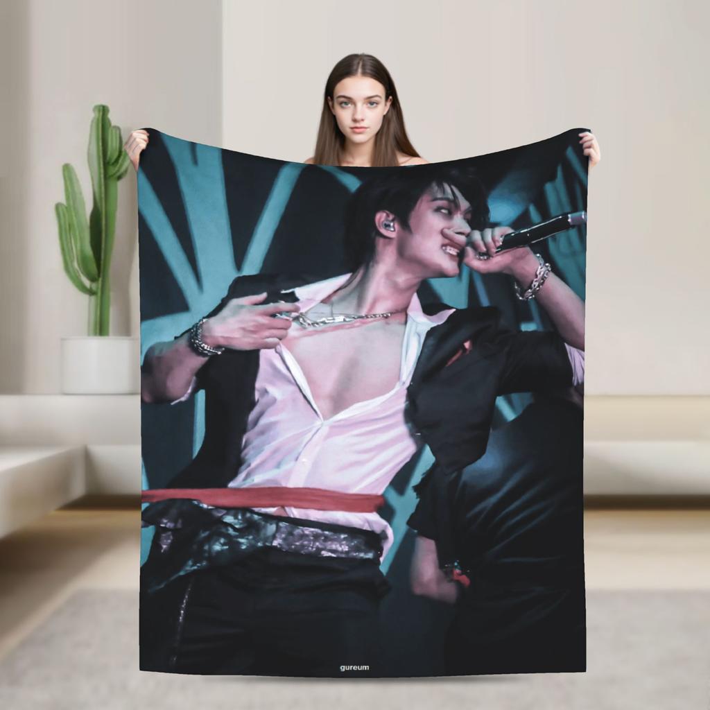 Weiche Decken Dekorative Mingi Ateez Coole Überwurfdecke Flanell Bettdecke Für Sofa Bett Decke Mit Aufdruck Sofa Bettbezug