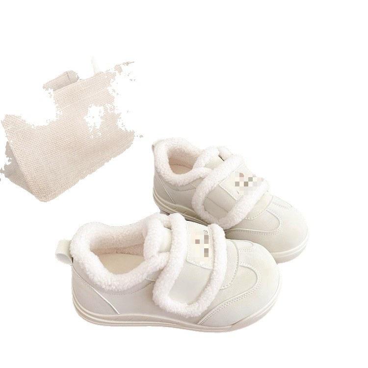 Süße flauschige Baumwollschuhe Herbst und Winter Plüsch warm ins Student bequem Brotbrettschuhe