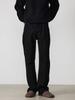 Jeans Homme Noir Coupe Droite - Simple, Coupe Ample, Style High Street pour le Printemps & l'Automne 2025