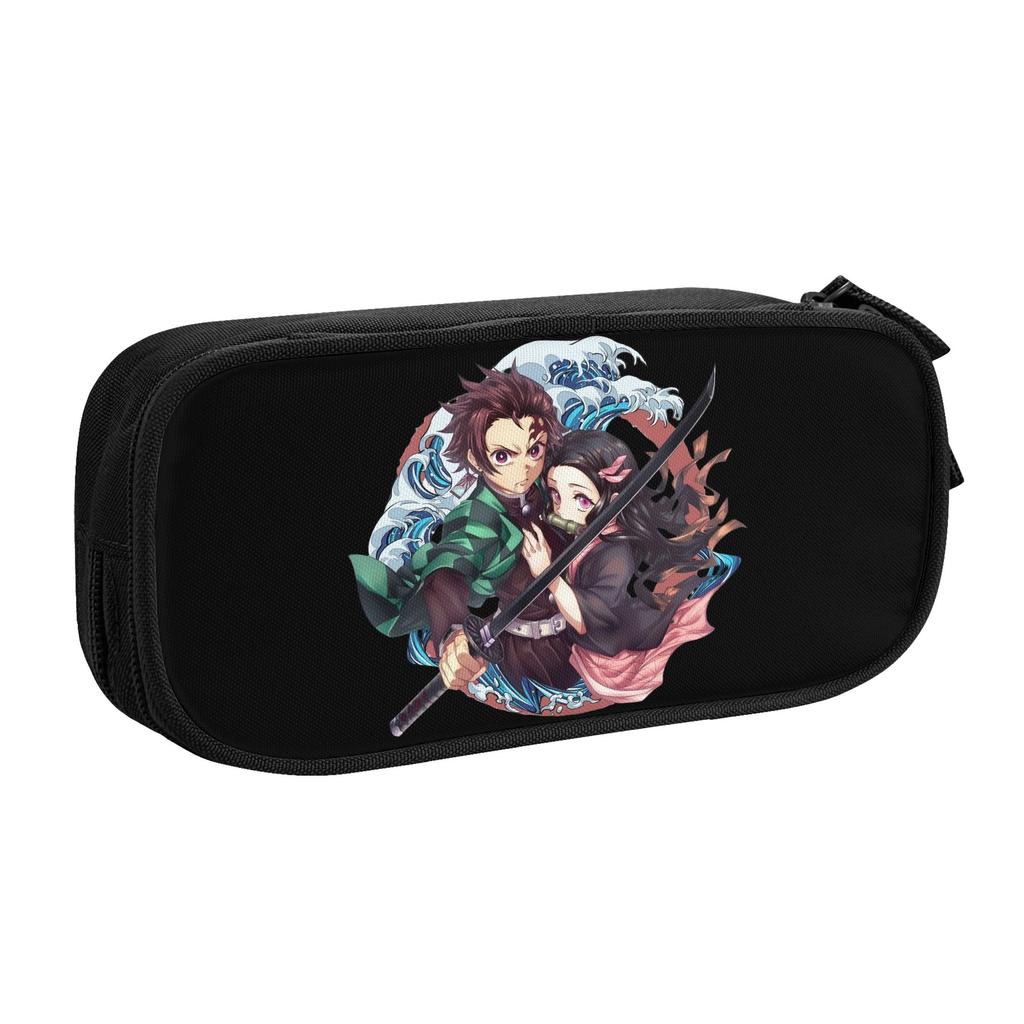 Demon Slayer Anime Manga Pencil Case for Boy Girl Large Storage Tanjiro Kamado Nezuko Pen Bag Box School Supplies