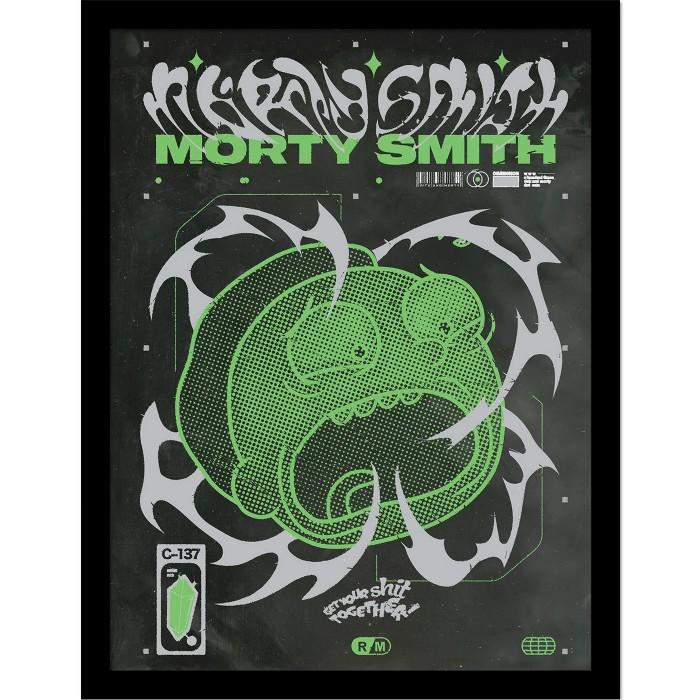 Rick And Morty 90S Rave Rickvival Morty Framed Poster